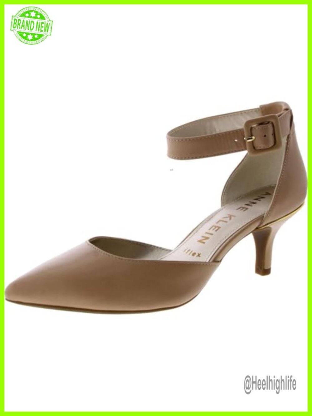 Anne Klein Fabulist Pump Pointed Toe Ankle Strap Flexible Comfortable Heels